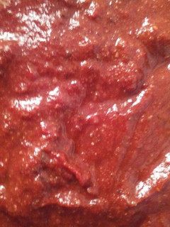 A picture of BBQ sauce, basic but kickin.