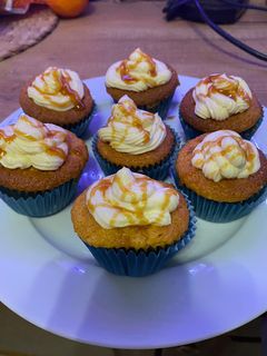 Kürbis Muffins mit Karamellfrosting 🧁 Rezepthauptbild