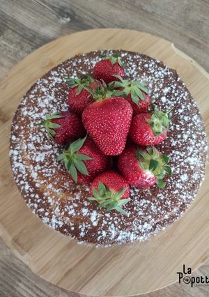 Une photo de Gâteau crème pâtissière fraise
