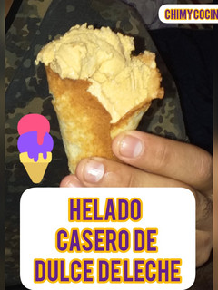 Una foto de Helado casero de dulce de leche