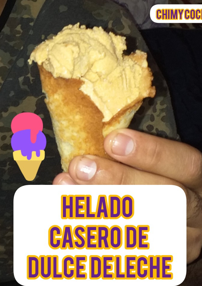 Una foto de Helado casero de dulce de leche