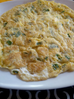 A picture of Spring onion omelette.