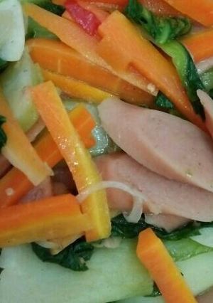 Foto resep Sosis cah sayur