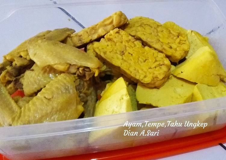 Ayam,Tempe,Tahu Ungkep