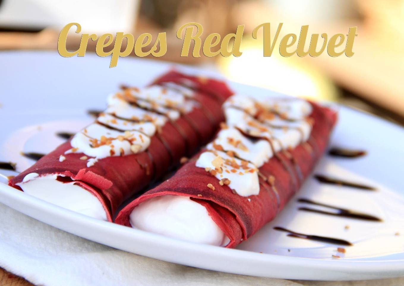 Crepes red velvet para San Valentín