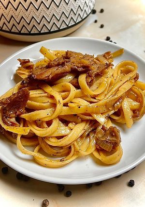 Foto resep 025. Black Pepper Fettuccine