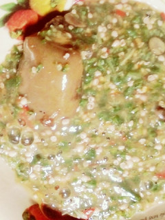 A picture of White Okro soup.