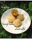 Overnight banana oatmeal muffin