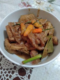 Foto resep Sayur Krecek kulit sapi tahu pedas legit