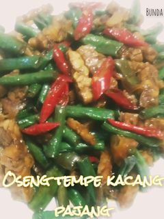 Foto resep Oseng tempe kacang panjang