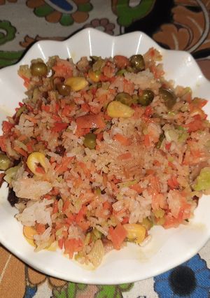 A picture of Corn pulao.