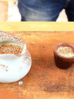 Una foto de Chocolate blanco a la taza