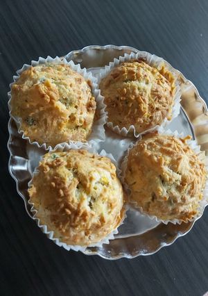 عکسی از دستور مافین مرغ و سبزیجات(افطاری سبک،خوشمزه و مقوی) در سرخ کن بدون روغن