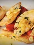 Pincho de Solomillo de Pavo con Ajos y Piquillos caramelizados