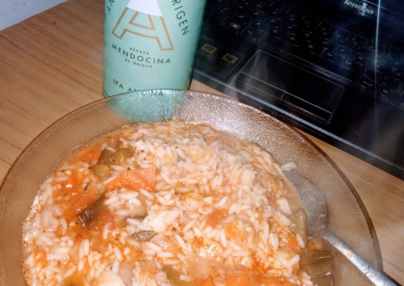 Guiso de arroz vegetariano