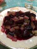 Ensalada de betarraga y tallos de acelga