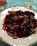 Ensalada de betarraga y tallos de acelga