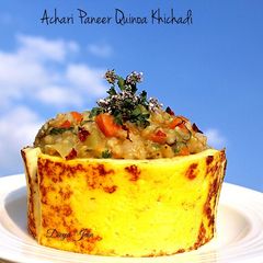 A picture of Achari Paneer Quinoa Khichadi.