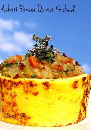 A picture of Achari Paneer Quinoa Khichadi.