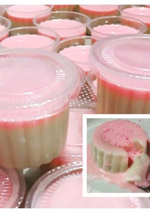 Foto resep Melilea Soy bean Puding with Vla (strawberry compound chocolate)