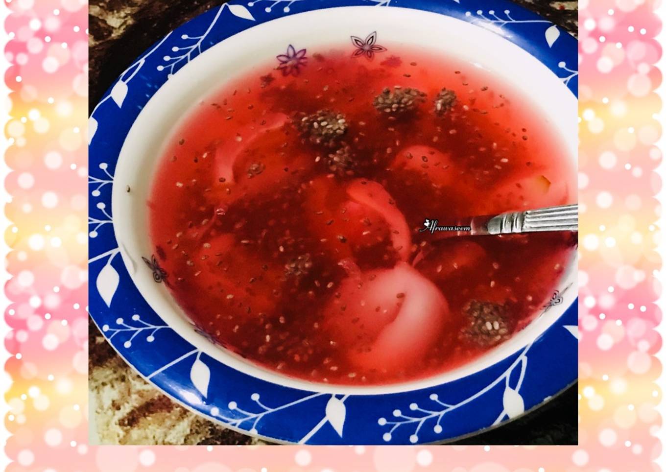 Lychee chia drink