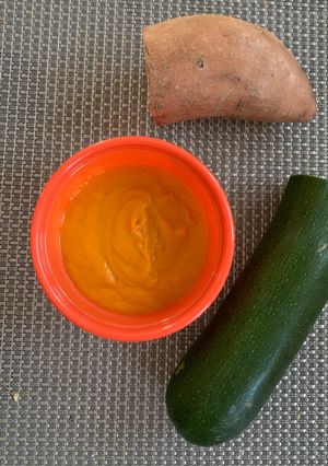 Édesburgonyapüré cukkinivel recept fotója