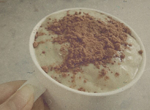 Hình của món Smoothie chuối xoài cacao.