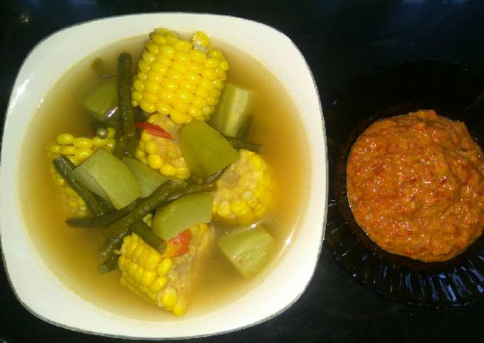 Sayur asem Medan sambel belacan extra pedas