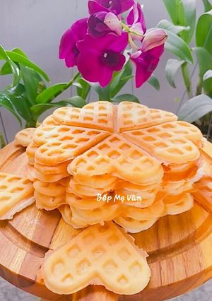 Hình của món Bánh Kẹp Truyền Thống Miền Tây Hình Trái Tim.