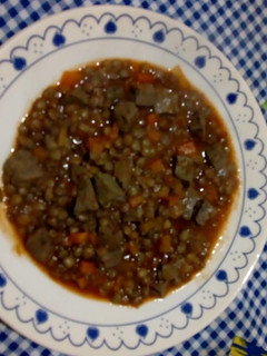 Una foto de Guiso de lentejas con hígado