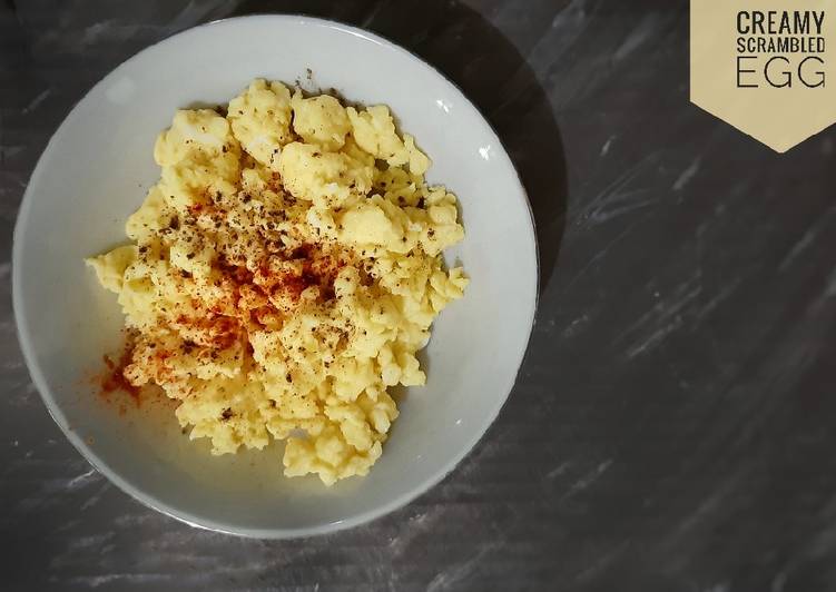 makanan Creamy scramble egg Jadi, Bisa Manjain Lidah