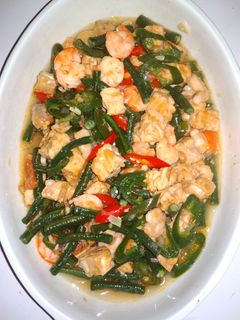 Foto resep Tumis kacang panjang tempe udang