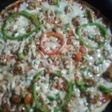Pizza on stove