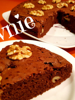 Una foto de Brownie de chocolate con nueces