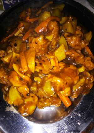 Foto resep Chicken pop with black paper sauce