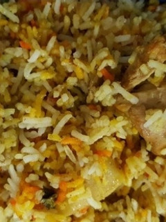 A picture of Layered Biryani.