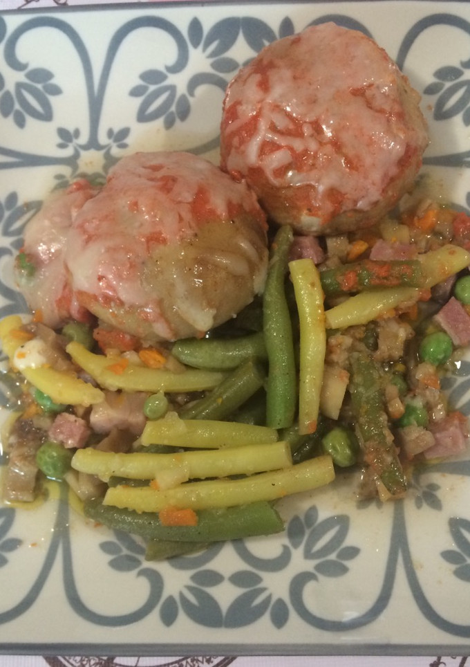 Una foto de Cazuela de champiñones con verduras