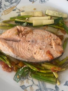 Una foto de Salmón en papillote (Freidora de aire)