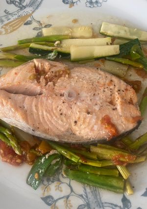 Foto principal de Salmón en papillote (Freidora de aire)