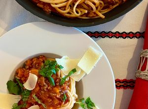 Une photo de Sauce Bolognaise avec linguini