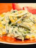 Rajas con crema y pollo