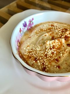 Una foto de Hummus de garbanzos