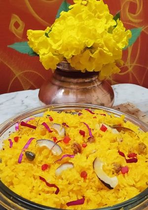 केसरिया भात (kesariya bhat recipe in Hindi) रेसिपी मुख्य फोटो