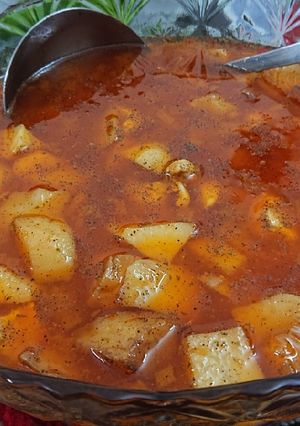 صورة لوصفة يخنة البطاطا 🥔
