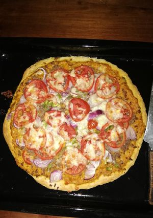 A picture of Beef pizza.