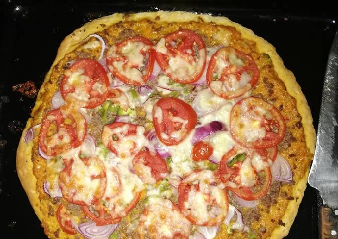 Beef pizza