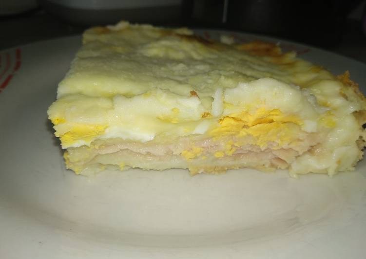 Pastel de papas y fiambre