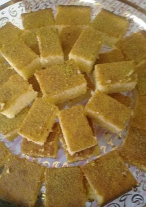 A picture of Basbusa Cake (oman).