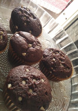 A picture of Choco chip chocolate cupcakes (Tripe C).