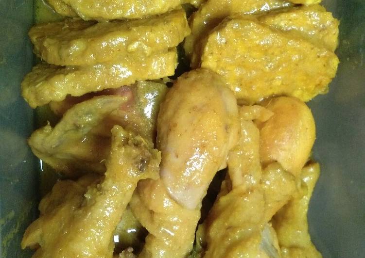 Ayam&tempe bumbu kuning